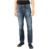 Silver Men's Machray Mid Rise Oversized Fit Straight Leg Jeans - Medium Wash Front_Flat