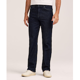 Jeans à jambe droite à coupe ample FLEXTECH Denver Hayes pour hommes - Délavé Front_Flat
