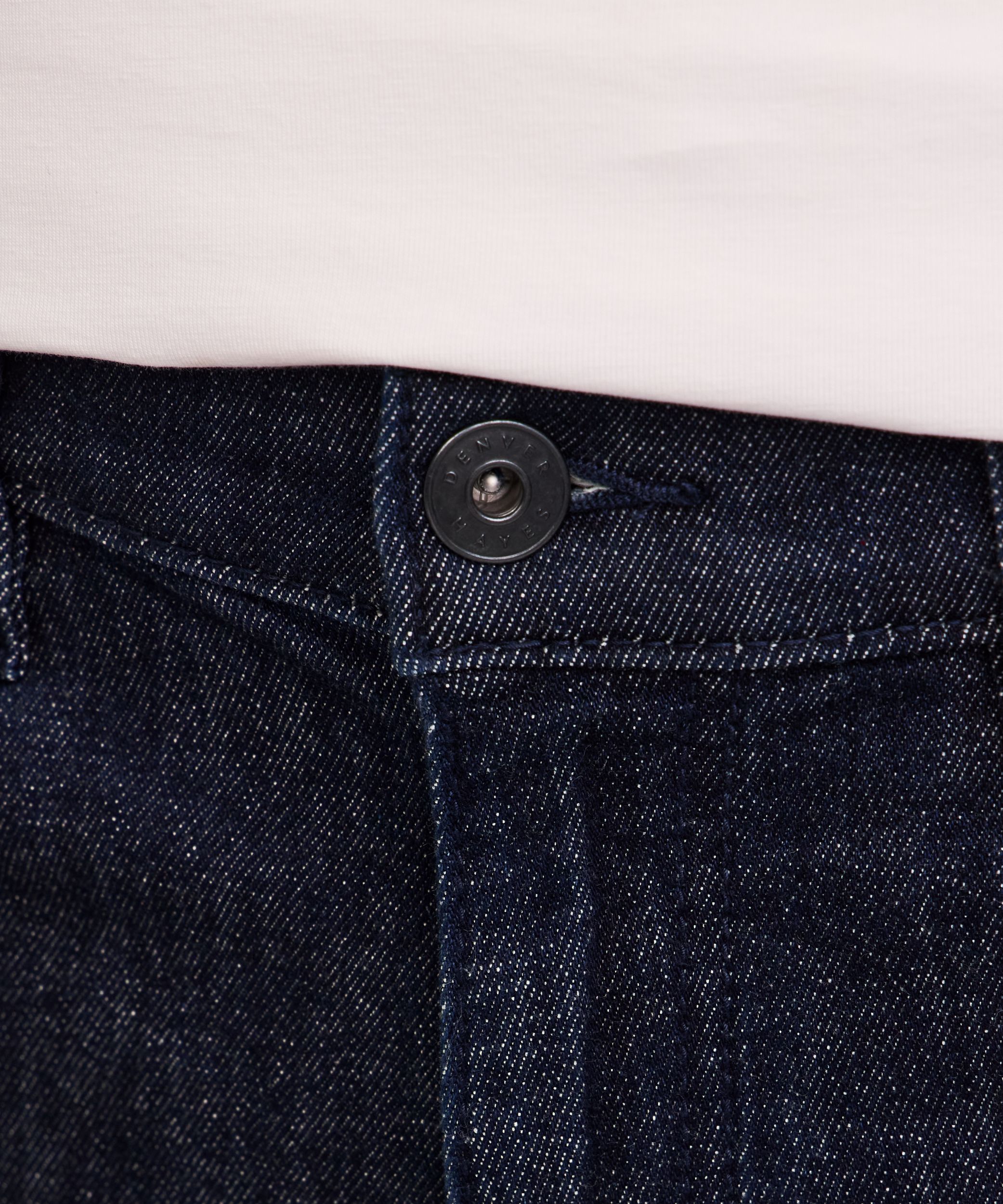 Jeans à jambe droite à coupe ample FLEXTECH Denver Hayes pour hommes - Délavé