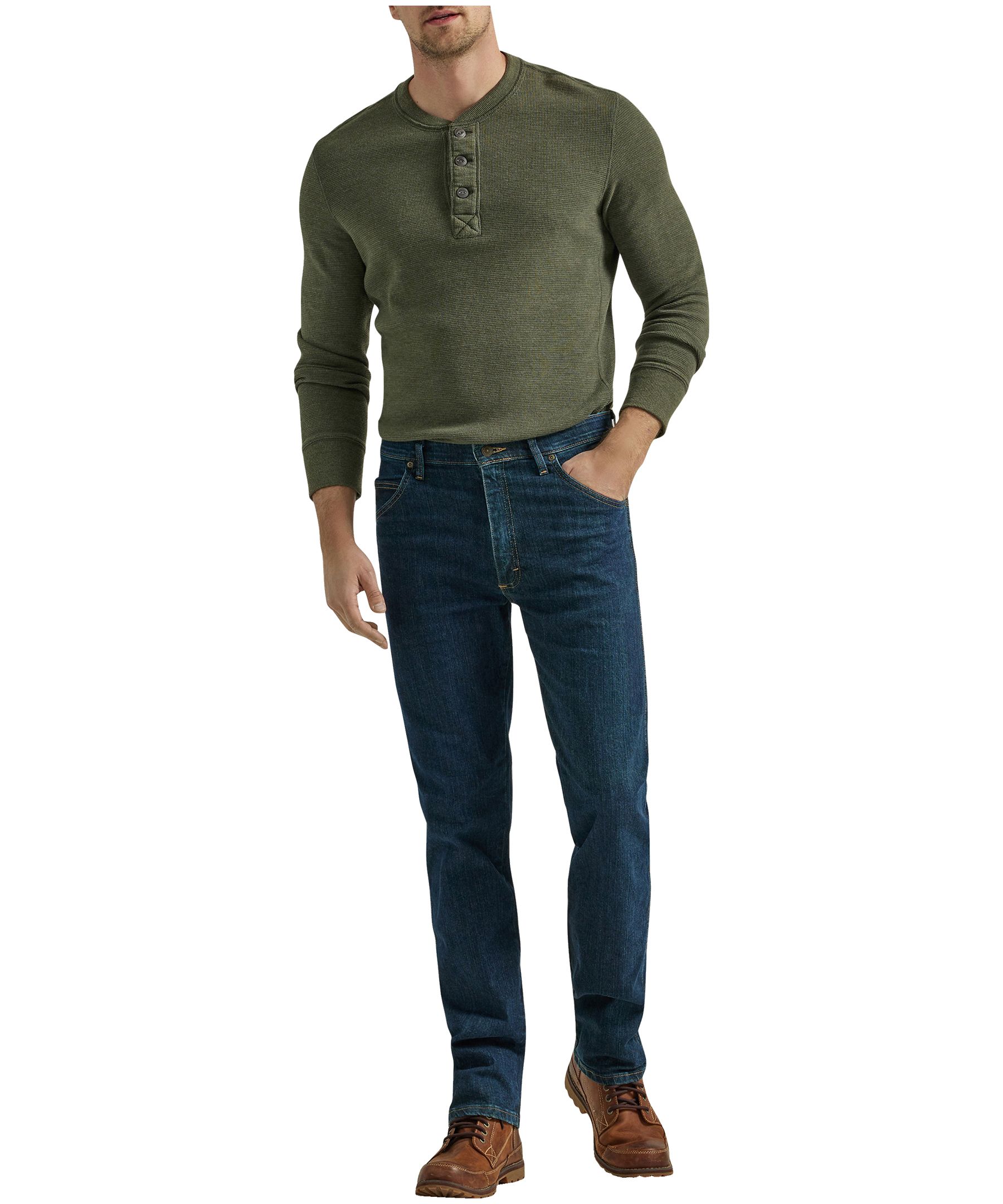 Jean extensible à jambe droite pour hommes, Essential, Wrangler