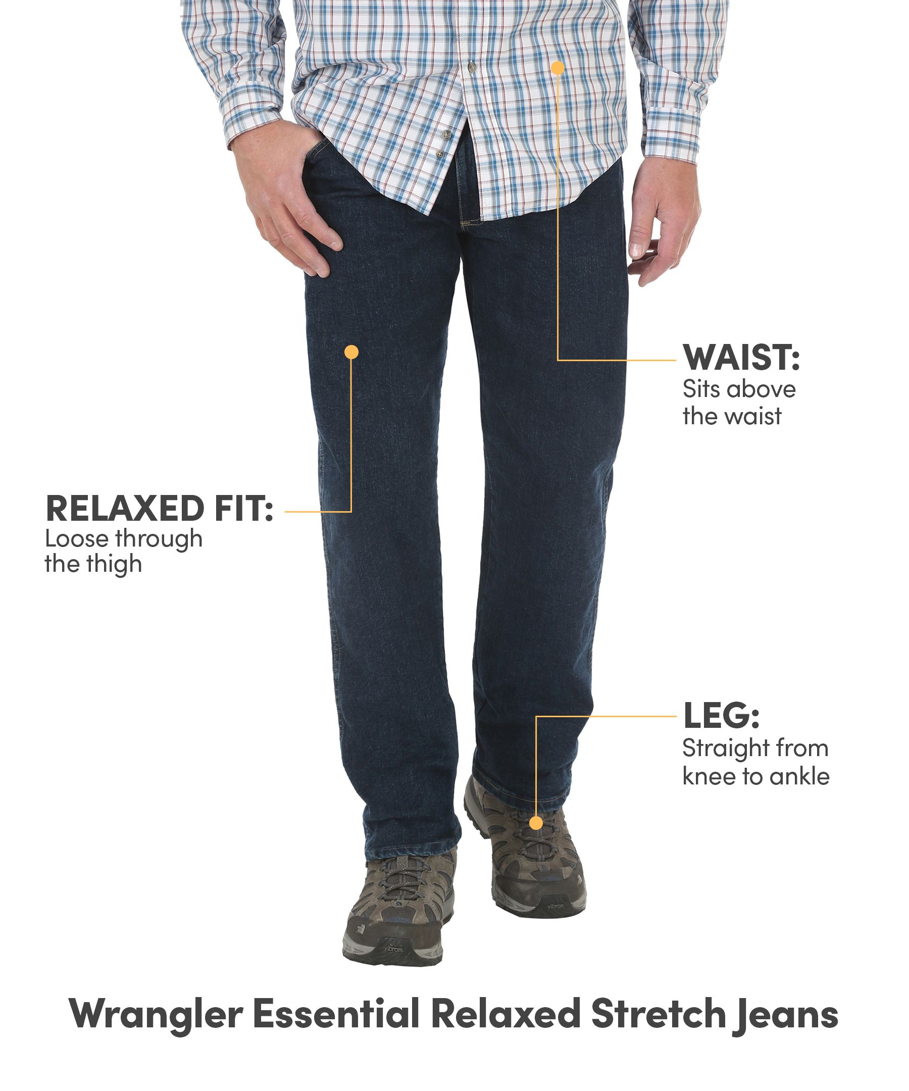 Wrangler Men's Essential Relaxed Stretch Jeans