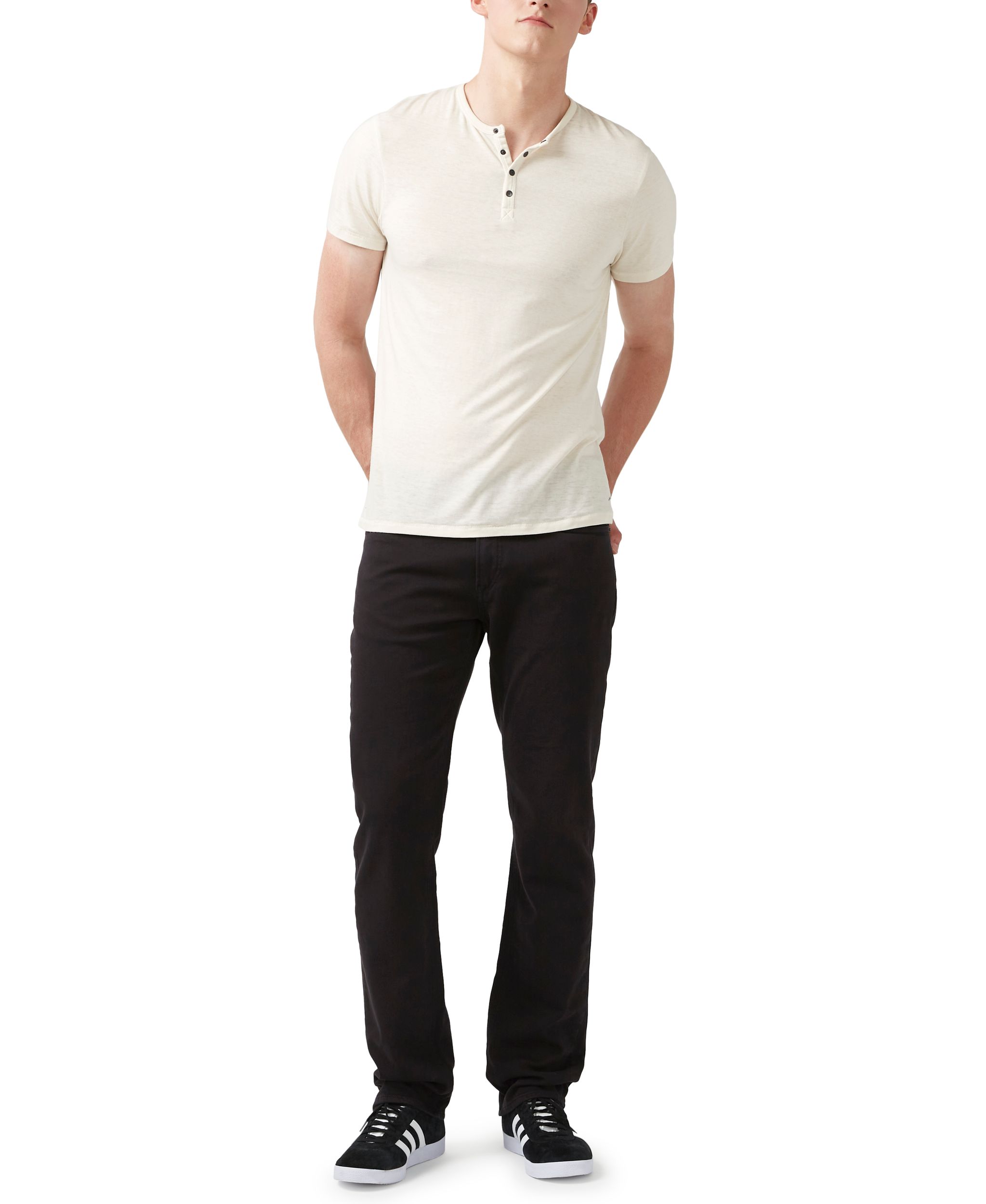 Jean en tricot de denim pour hommes, Straight Six, Buffalo