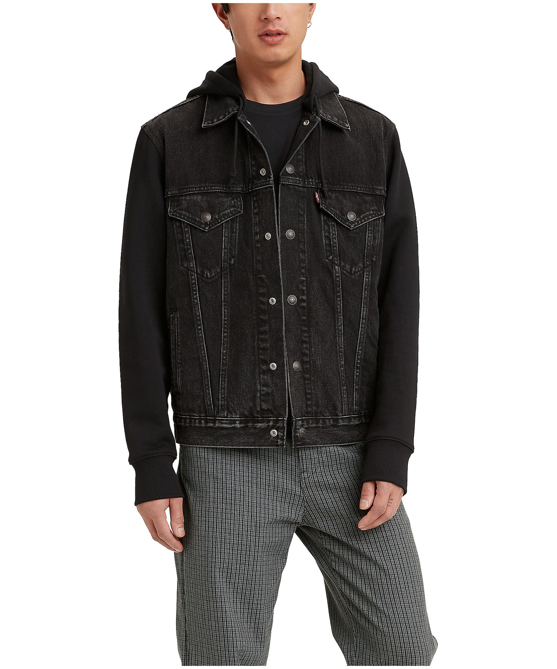 Levi's Men's Denim Hybrid Trucker Hoodie Jacket | Marks