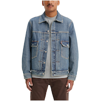 Levi's Men's Type 2 In the Morning Denim Trucker Jacket Front_Flat