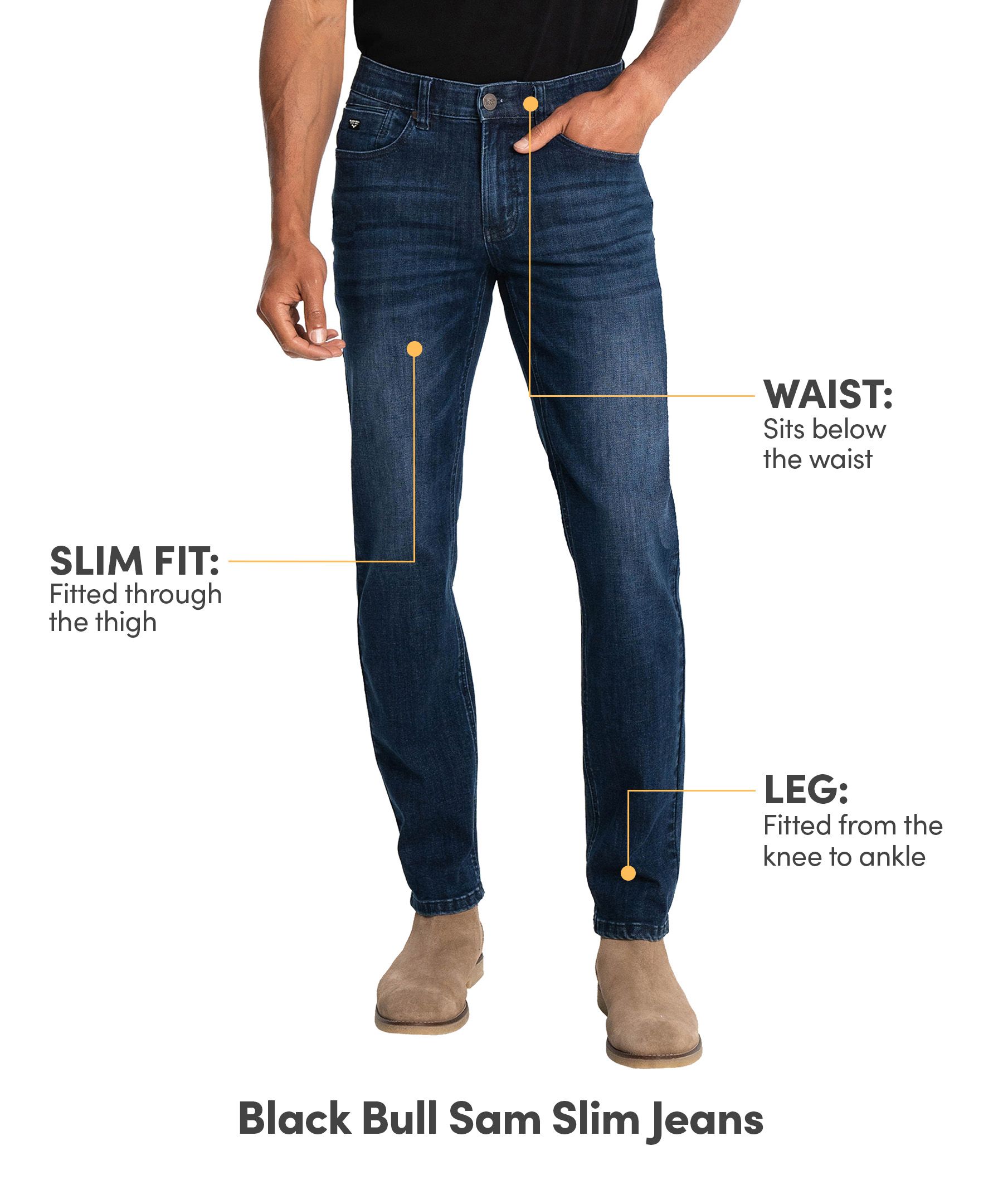 Black Bull Men's Sam Low Waist Slim Jeans