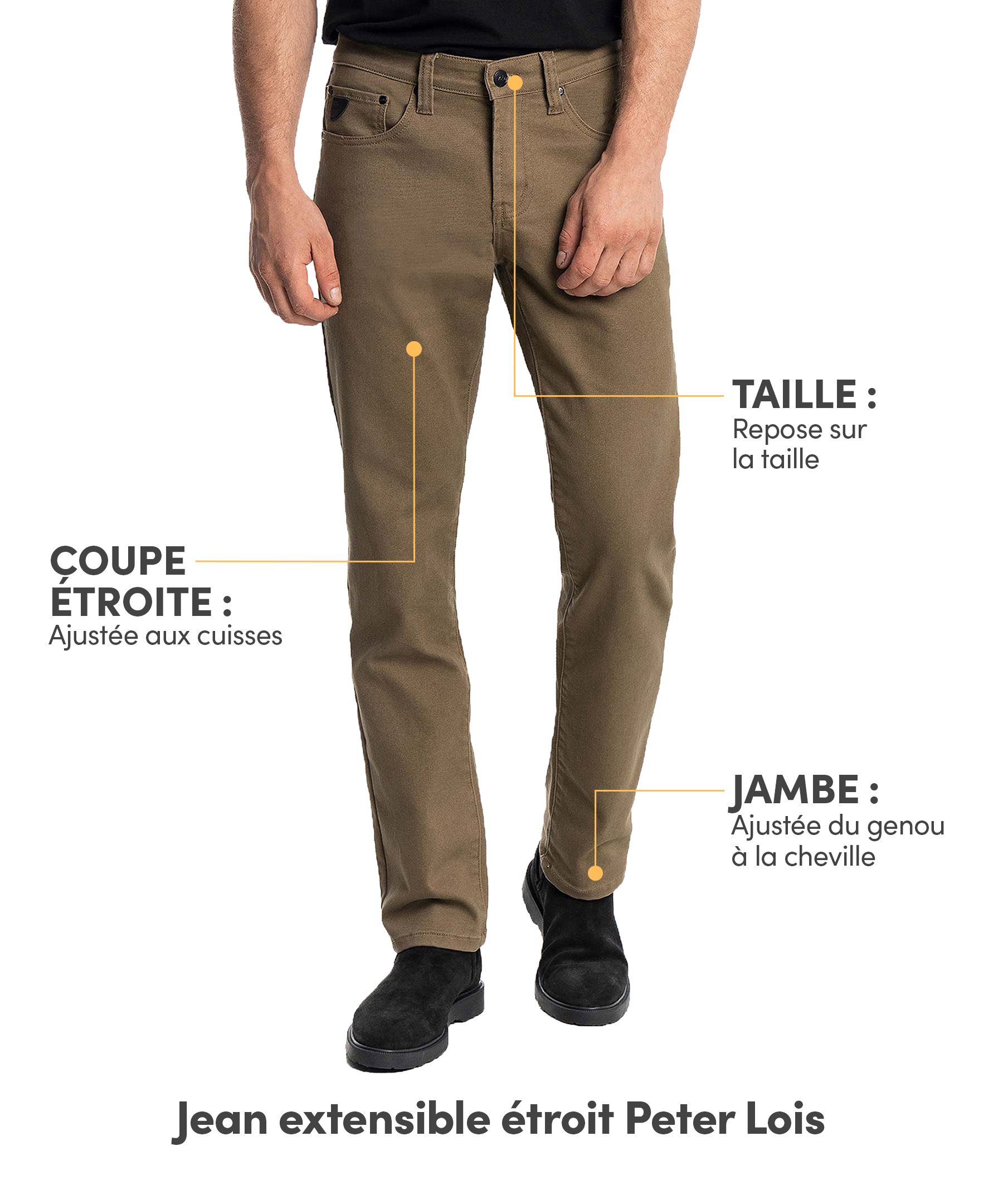 Jean extensible à coupe étroite, pour hommes, Peter, Lois