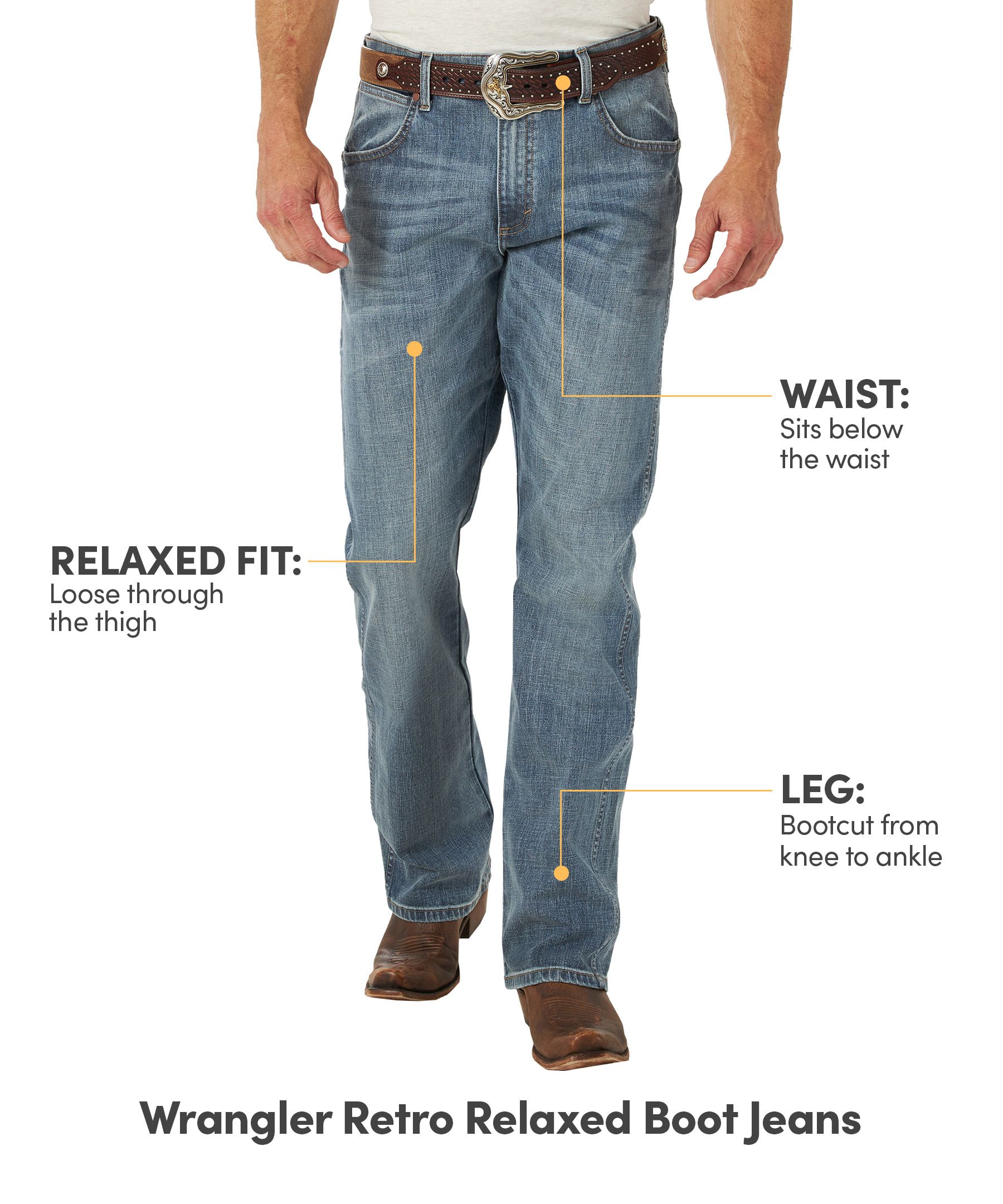Wrangler Men's Retro Relaxed Bootcut Jeans