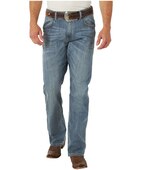 Wrangler Men's Retro Mid Rise Slim Straight Stretch Denim Jeans