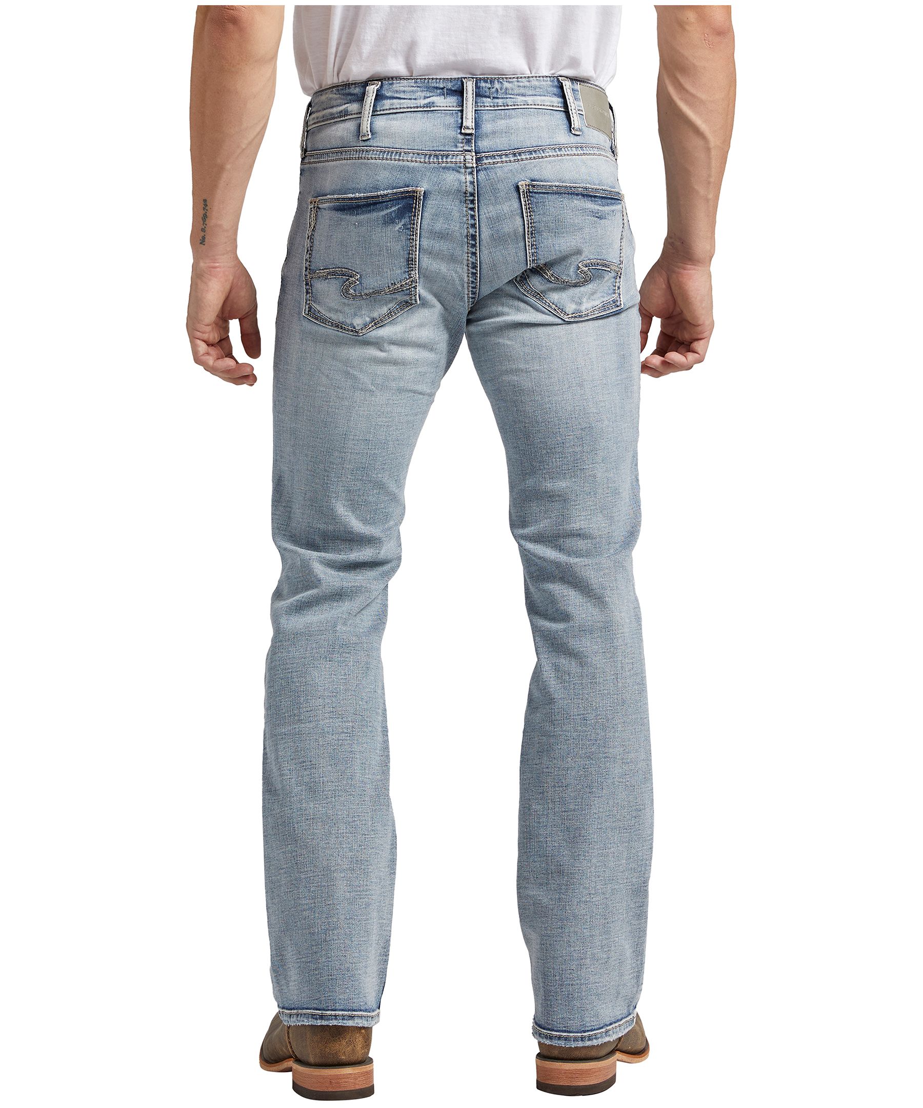 Jean étroit Jace en denim Max Flex pour hommes, Silver