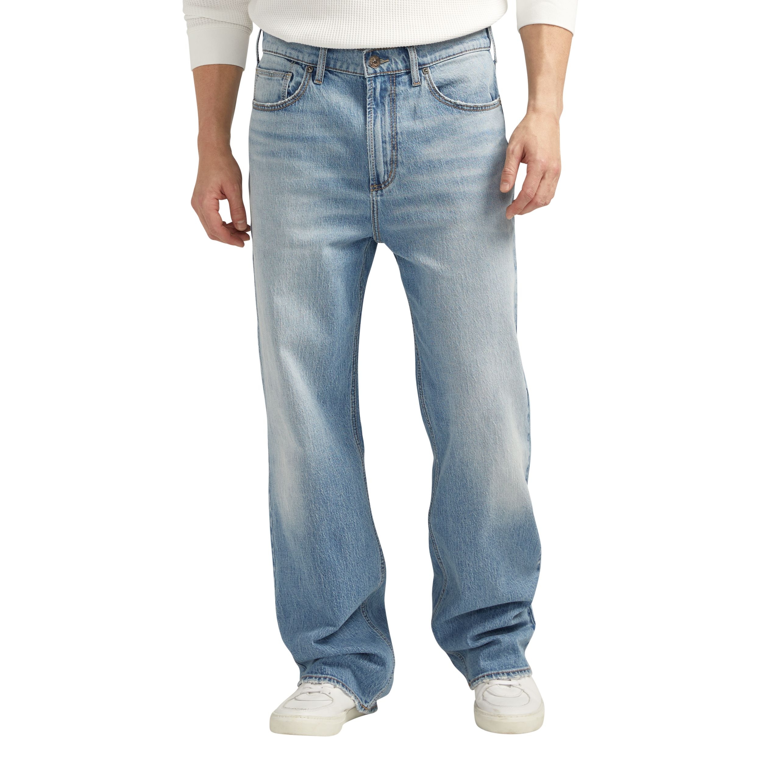 Silver Men's Big Guy Loose Fit Straight Leg Jeans | Marks