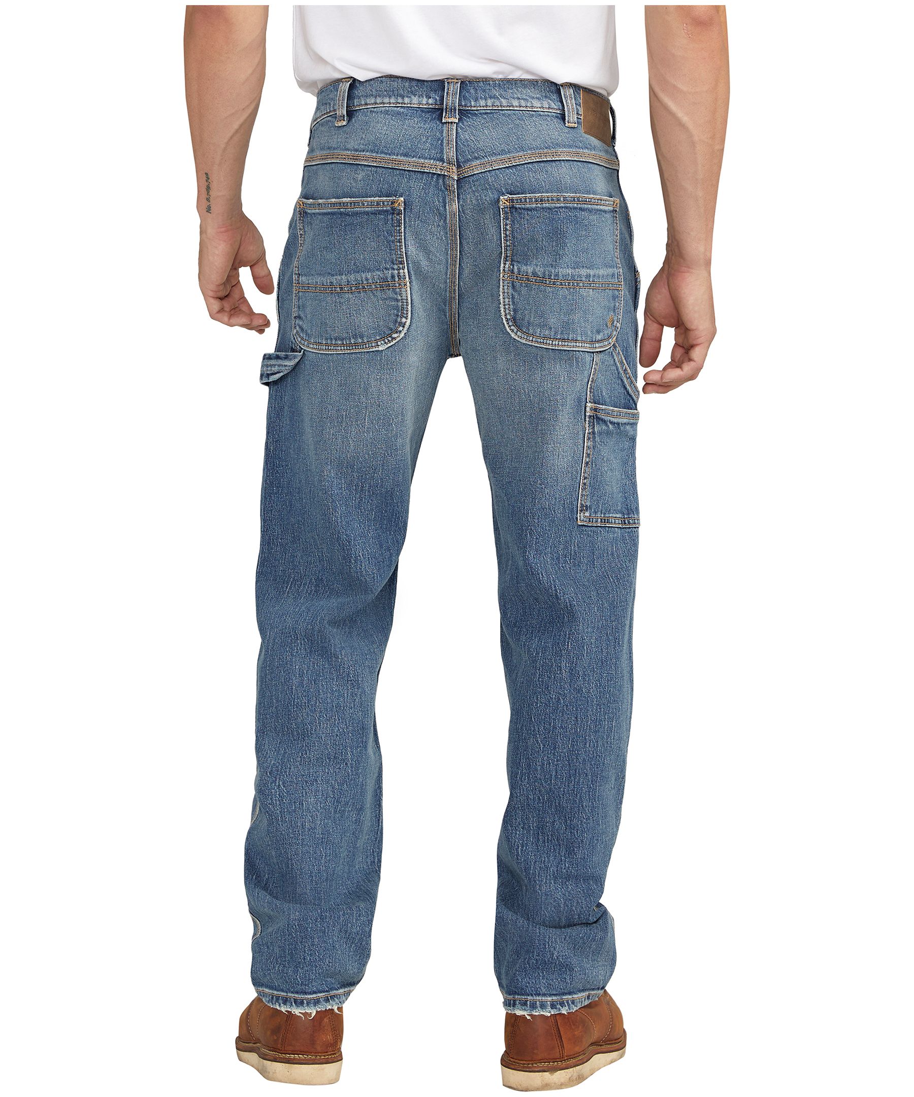 Jean de peintre à coupe ample pour hommes, Silver