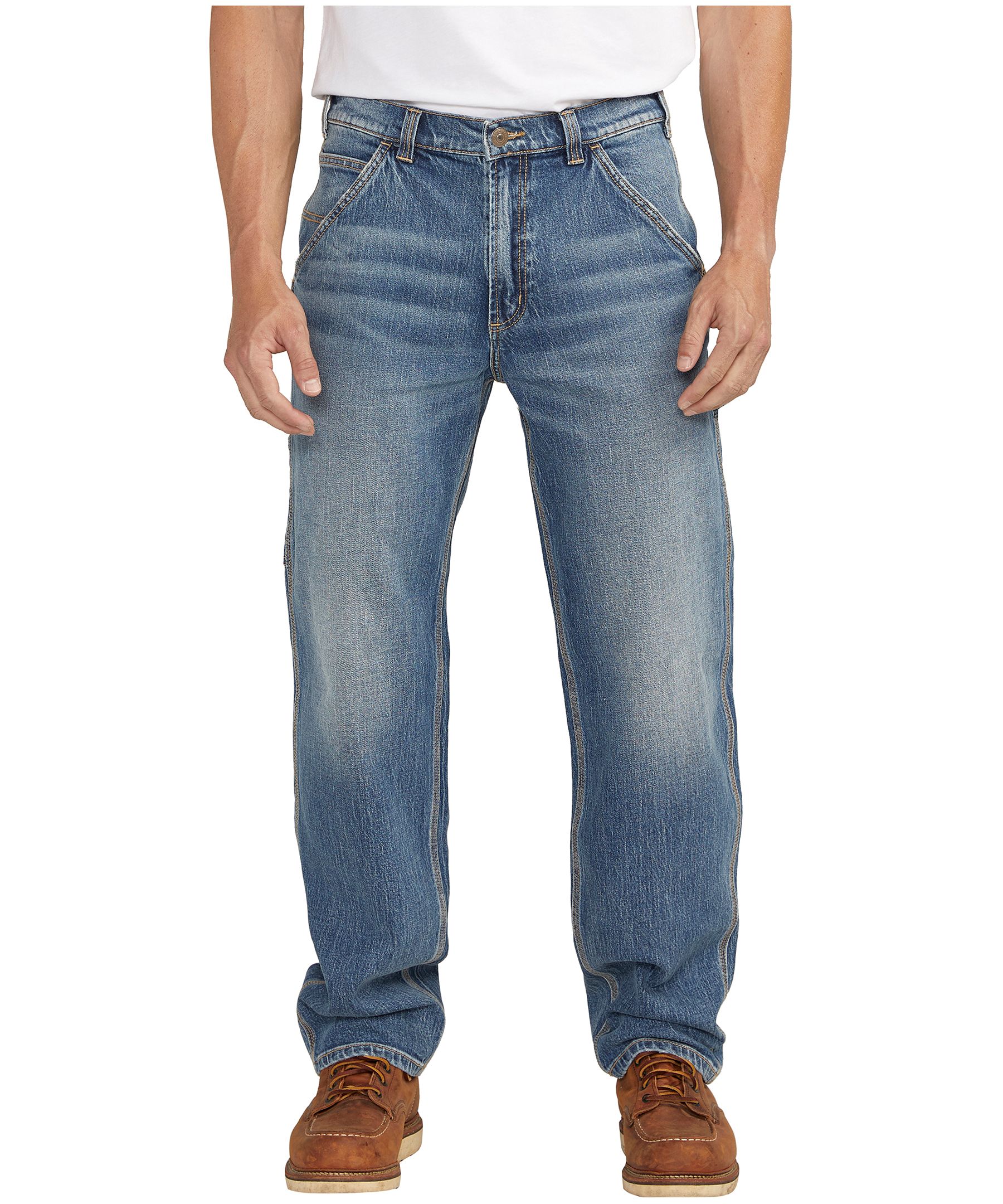 Jean de peintre à coupe ample pour hommes, Silver