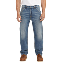 Silver Men's Painter Loose Fit Jeans Front_Flat