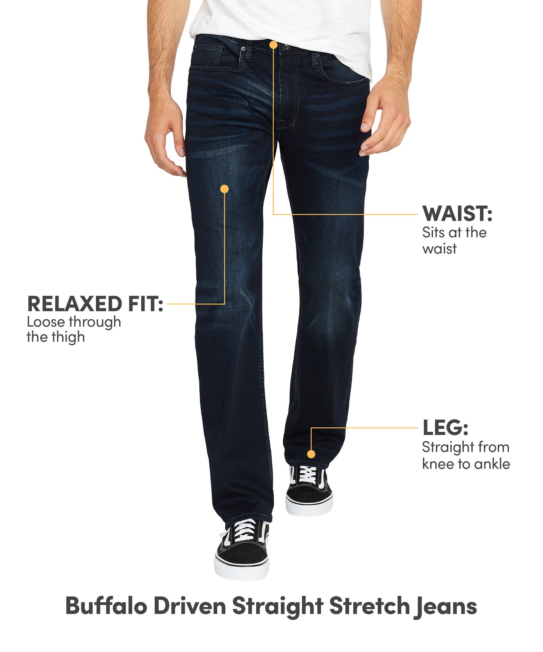Buffalo Men's Driven Straight Leg Stretch Jeans