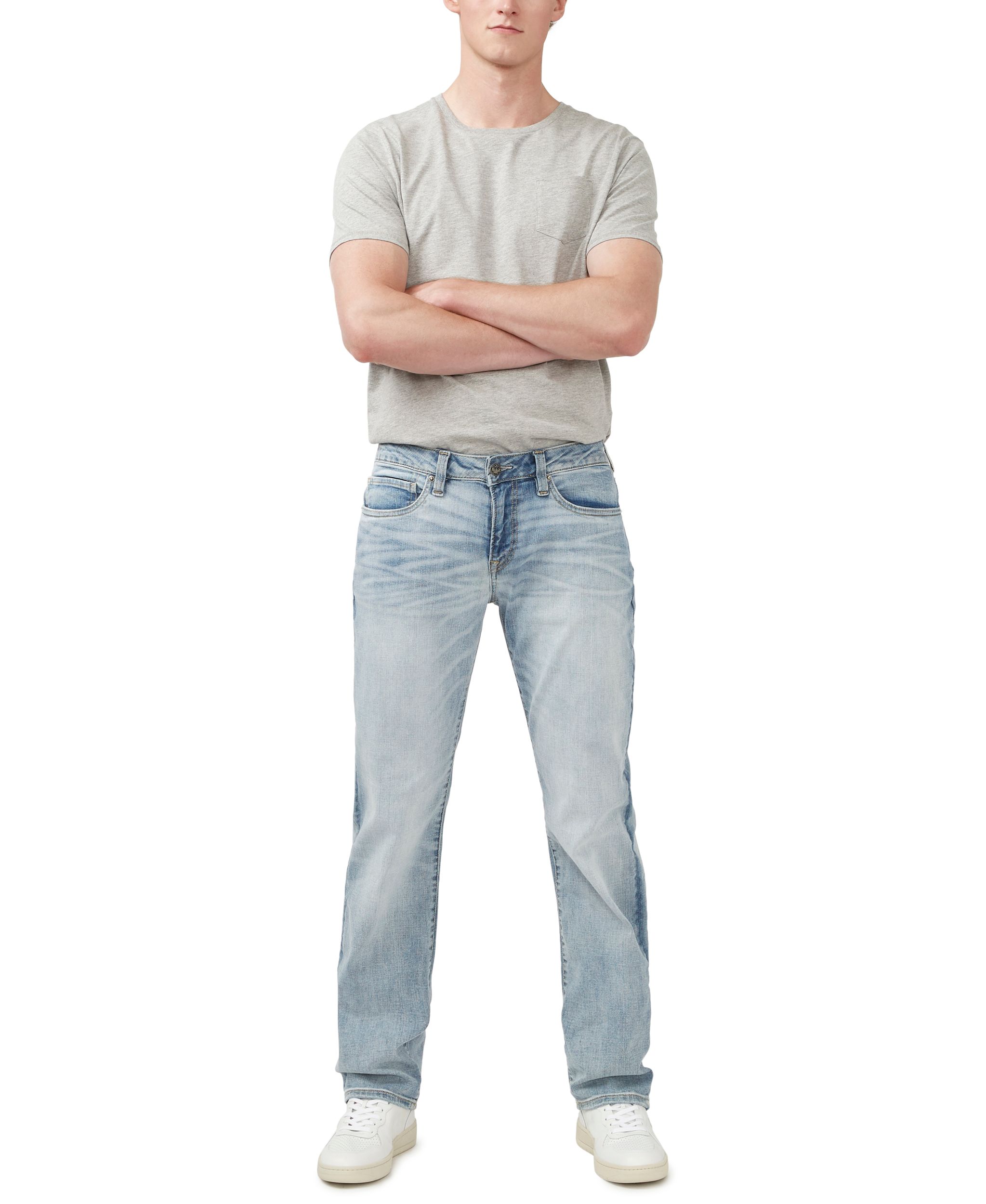 Jean extensible à jambe droite pour hommes, Straight Six, Authentic, Buffalo