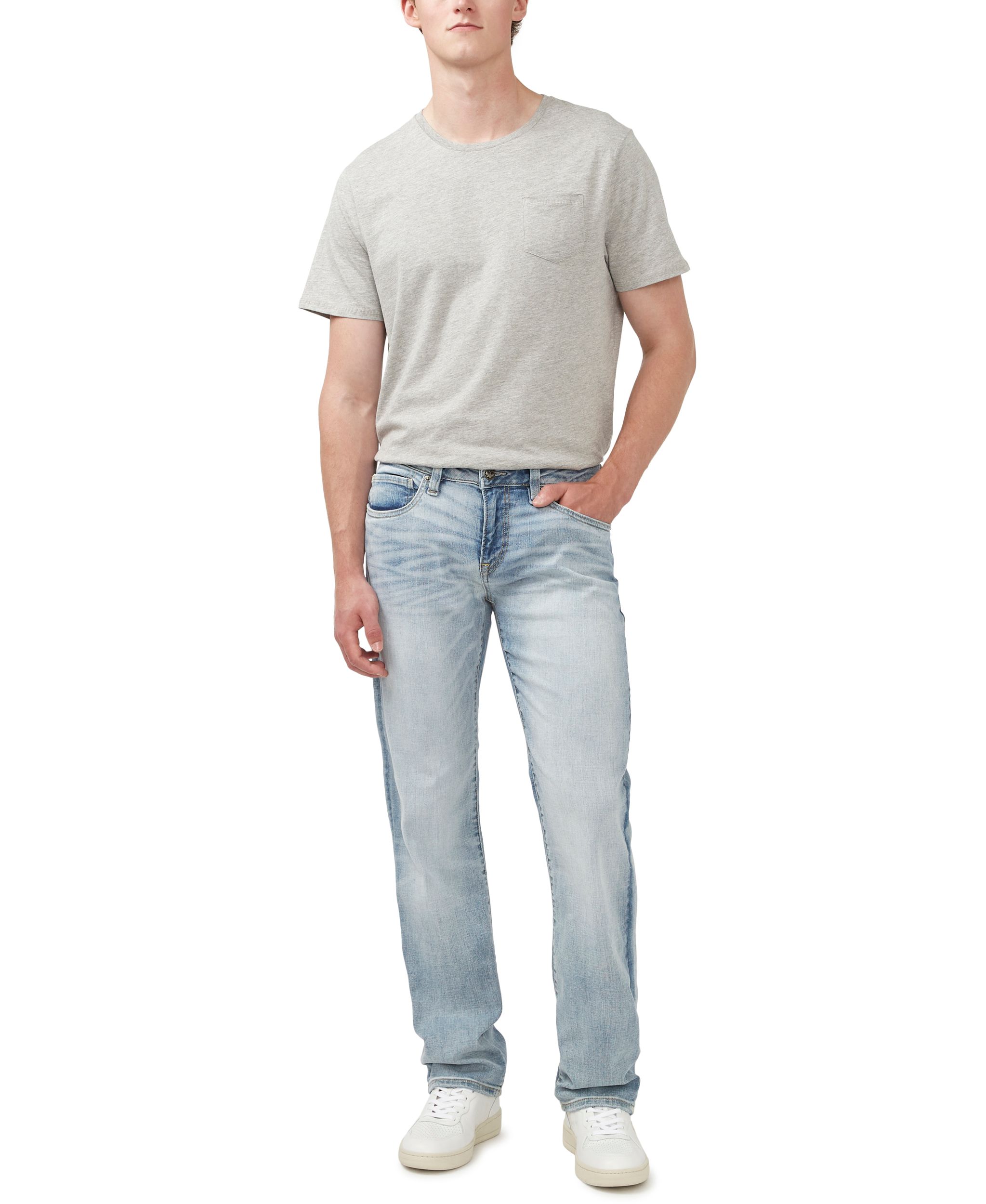 Jean extensible à jambe droite pour hommes, Straight Six, Authentic, Buffalo