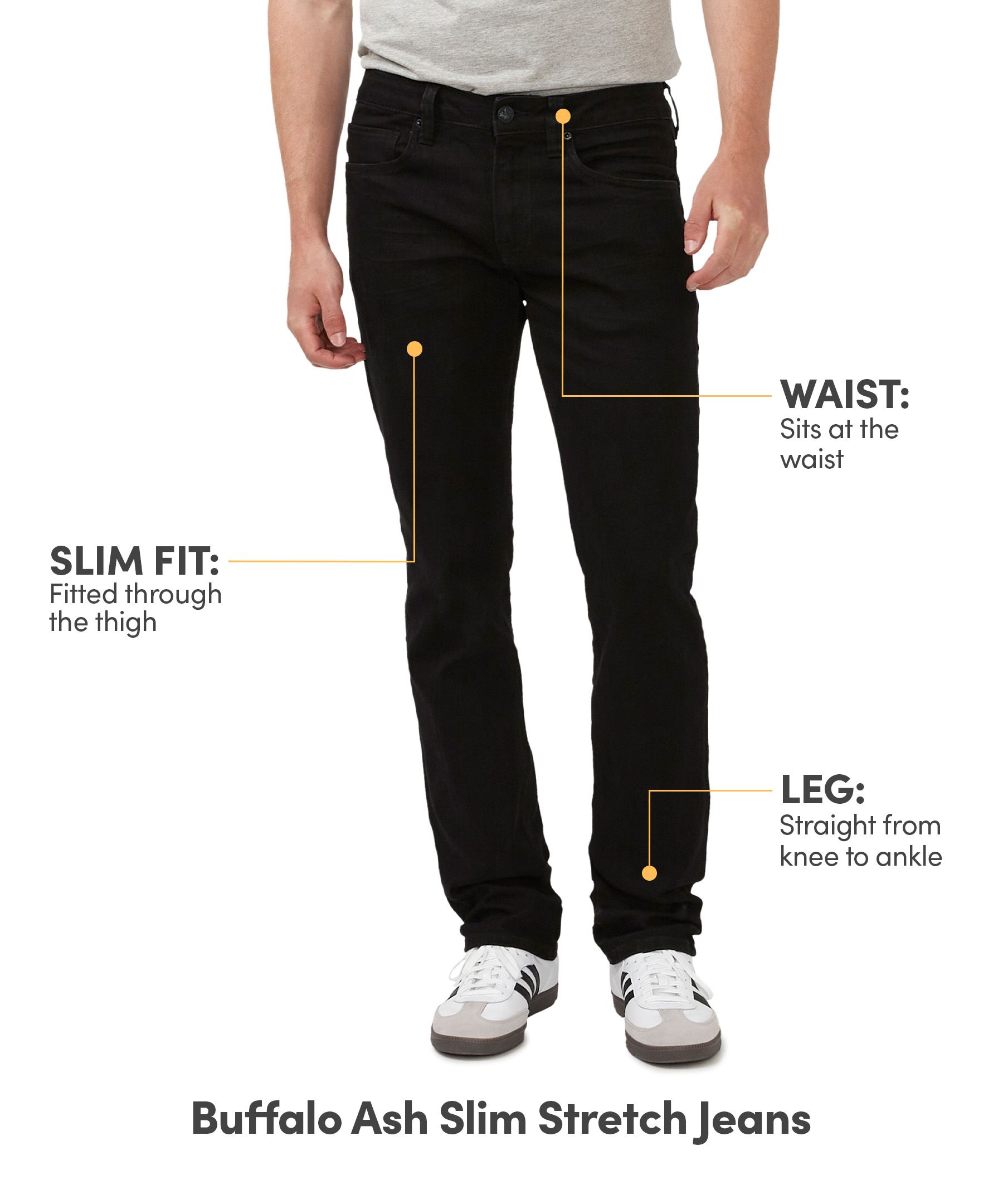 Buffalo Men's Ash Slim Stretch Jeans