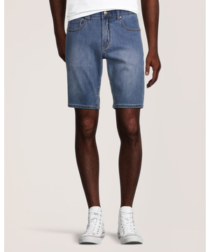 Bermuda en denim à délavé moyen pour hommes, Dennis, Lois