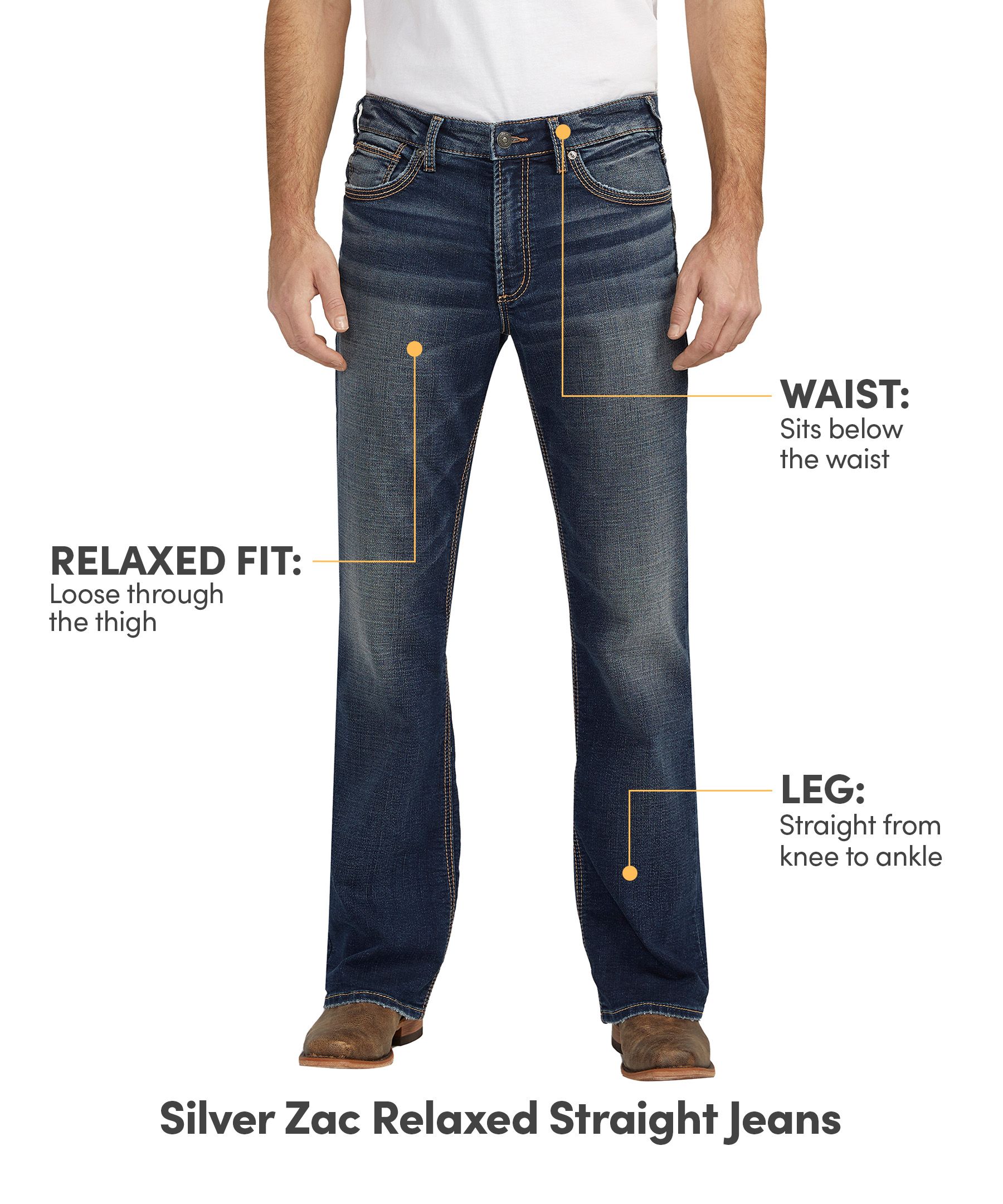 Silver Men's Zac Relaxed Fit Straight Leg Jeans