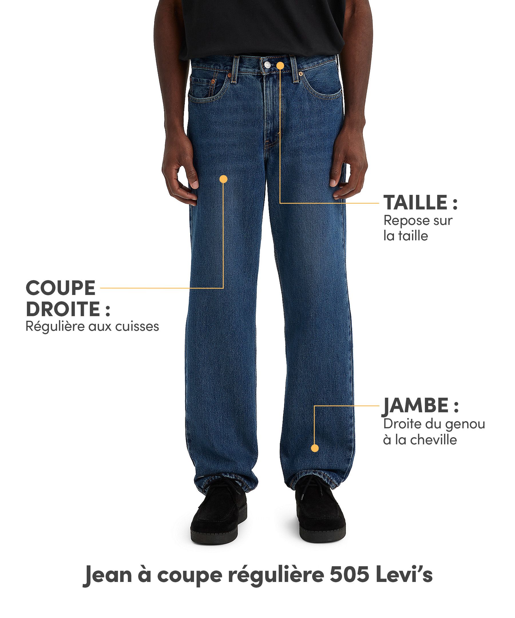 Jean de coupe régulière en tissu Ease&nbsp;505MC pour hommes, Around The Corner, Levi's