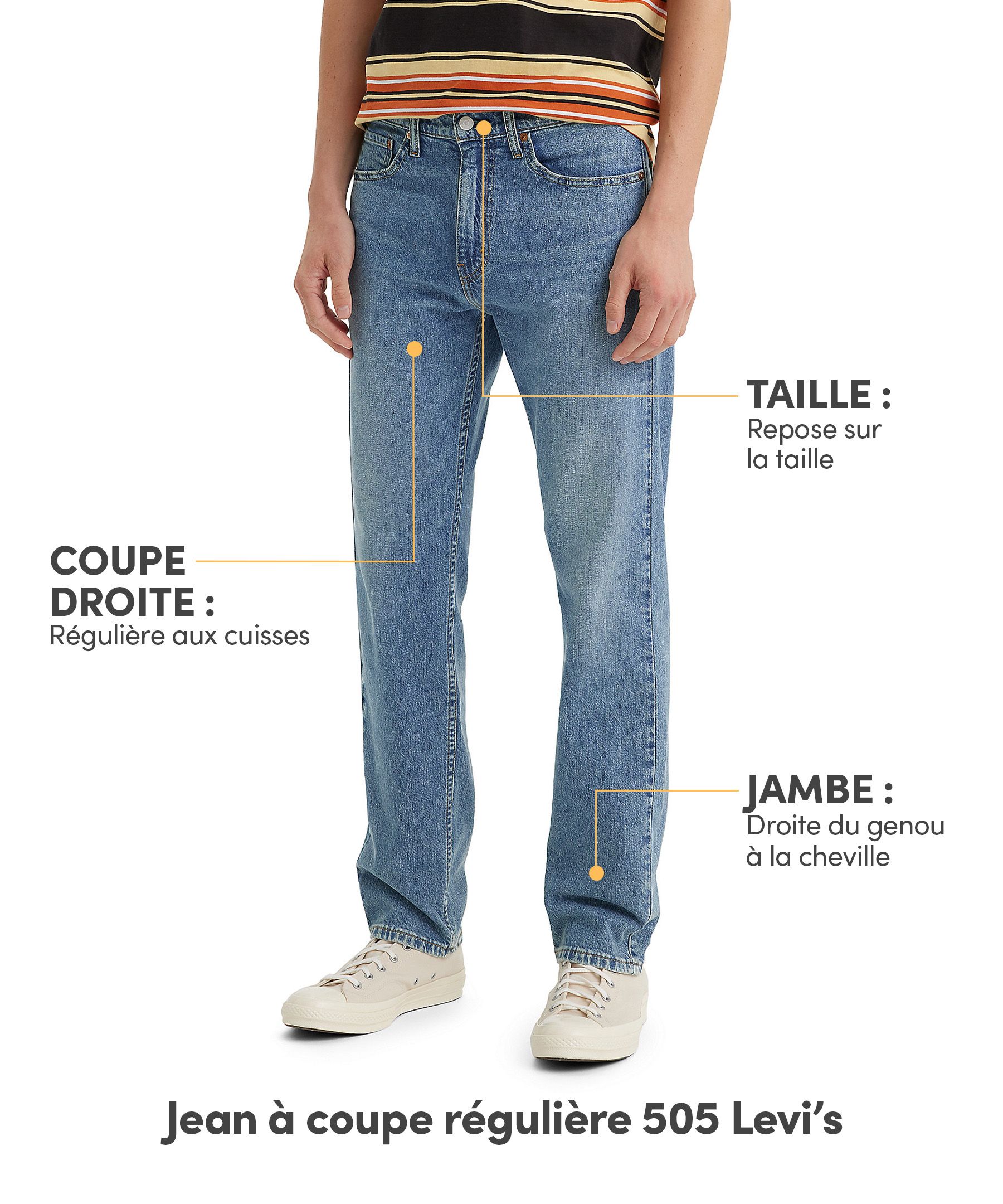 Jean de coupe régulière en tissu Ease&nbsp;505MC pour hommes, Hats Off, Levi's