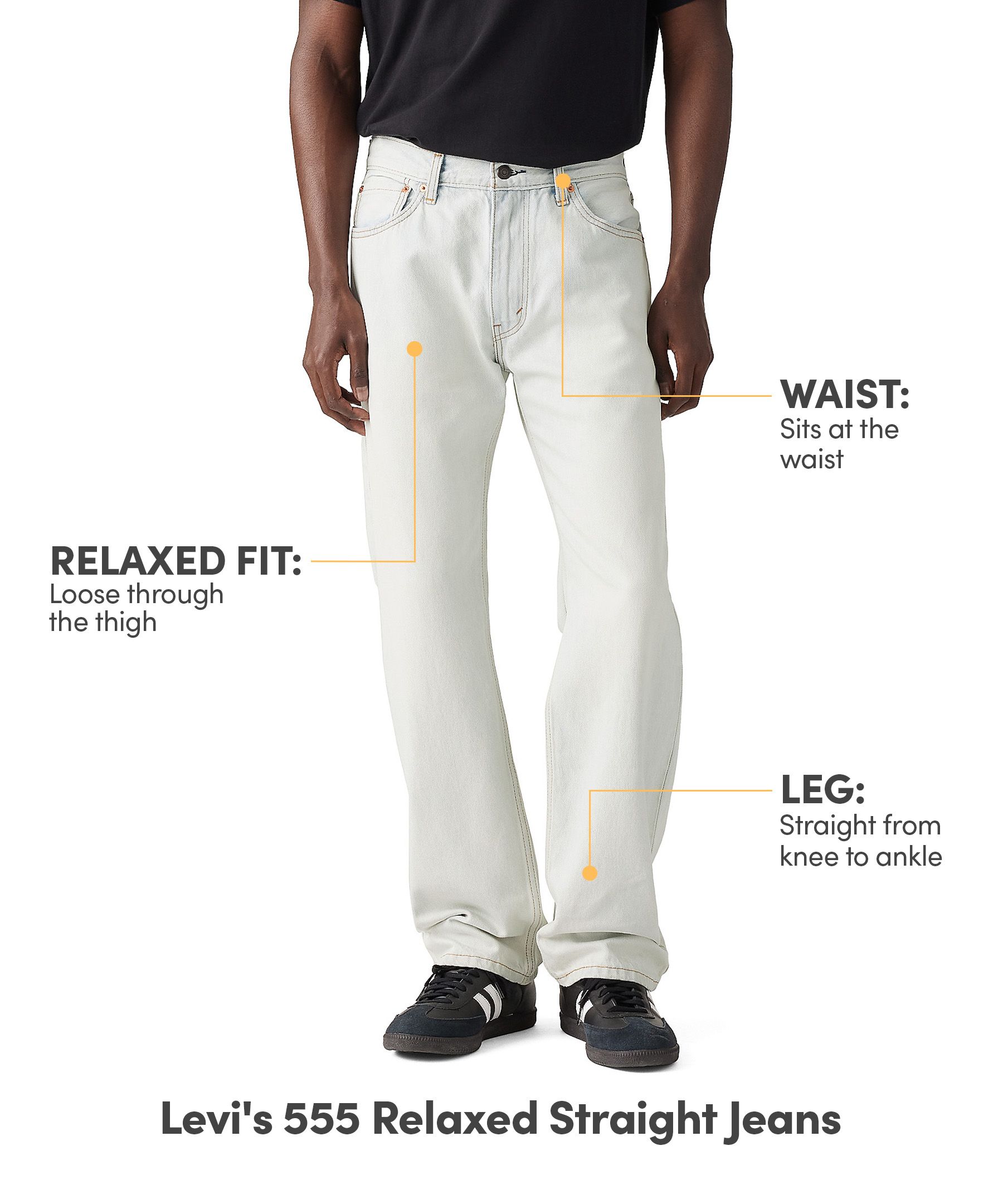 Levi's Men's 555 '96 Relaxed Straight Beyond Me Jeans | Mark's