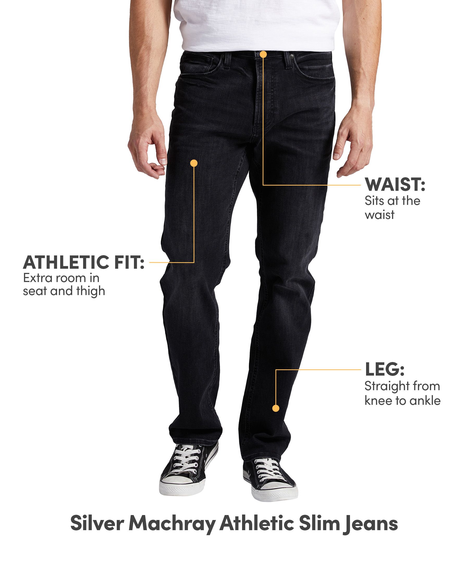 Silver Men's Machray Athletic Slim Fit Jeans