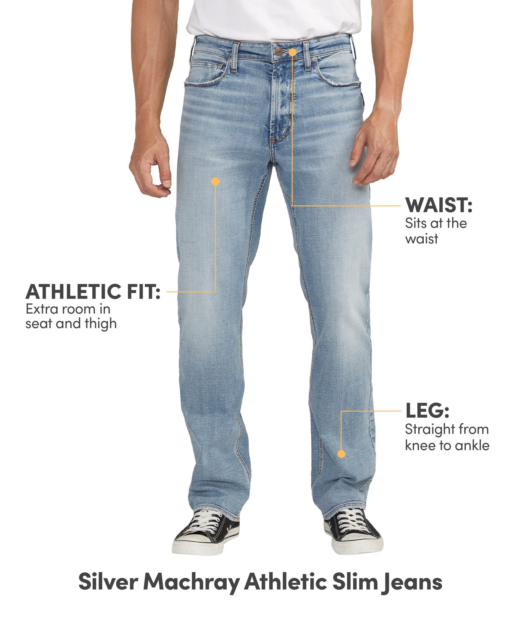 Silver Men's Machray Athletic Slim Fit Jeans