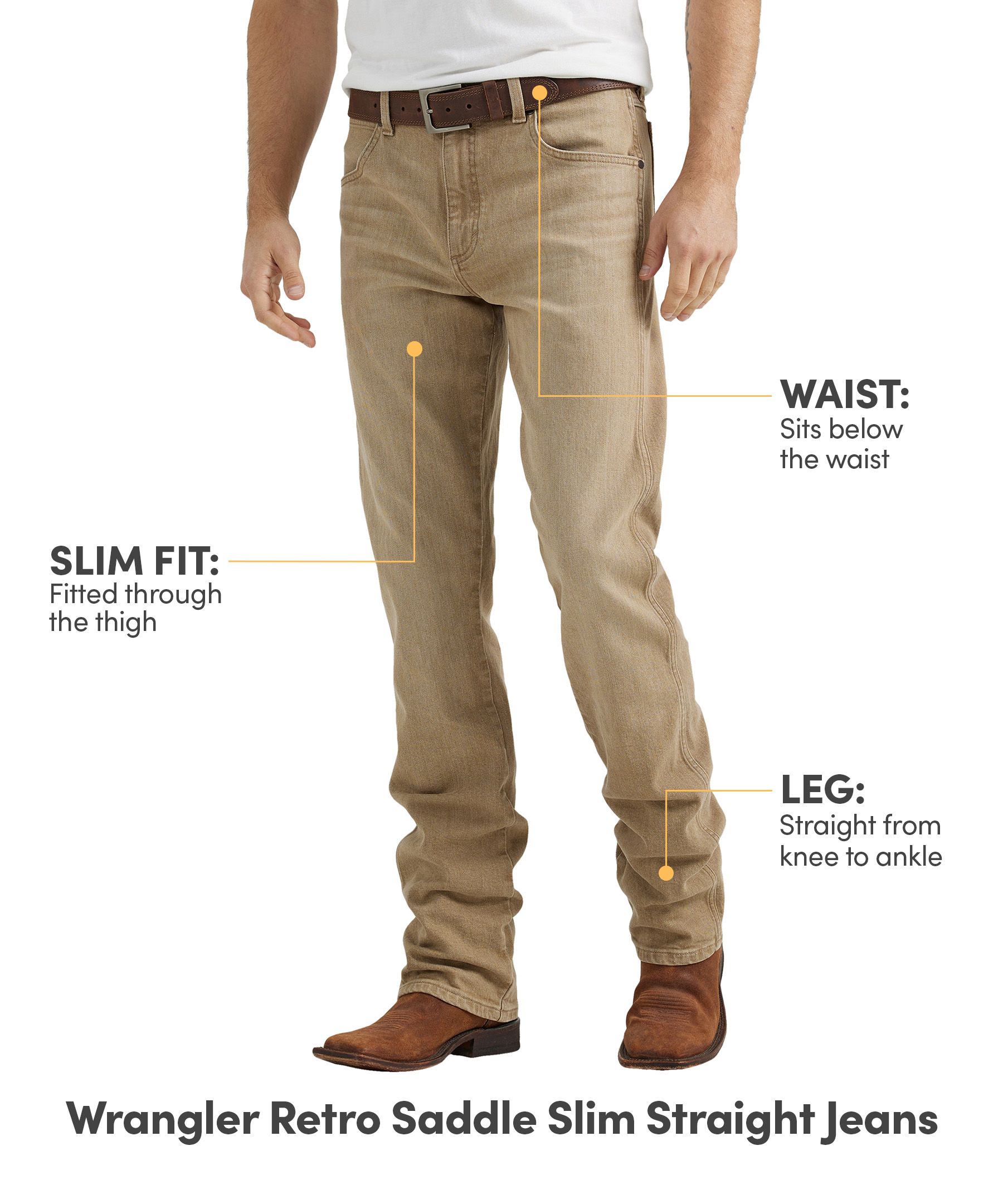 Wrangler Men's Retro Saddle Slim Fit Straight Leg Jeans Mark's