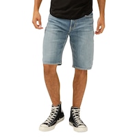 Short pour hommes, Zac, Silver Front_Flat