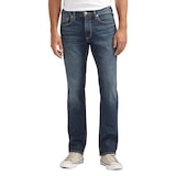 Jean à coupe droite et à jambe étroite pour hommes, Allan, Silver Front_Flat