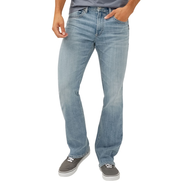 Jean étroit semi-évasé pour hommes, Jace, Silver