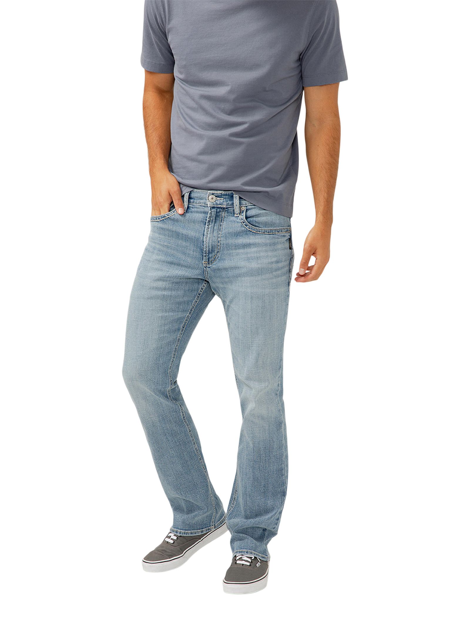 Silver Men's Jace Slim Boot Cut Jeans