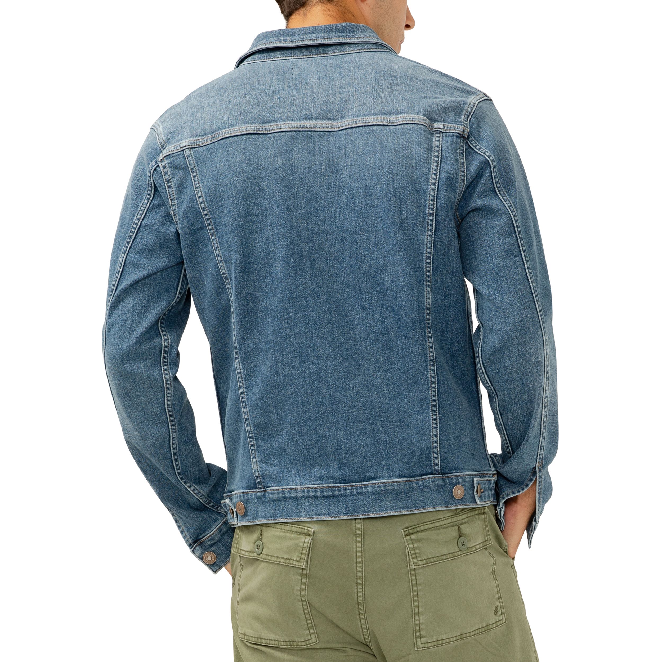 Veste de camionneur en denim pour hommes, Silver