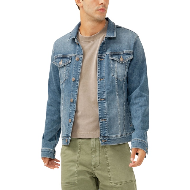 Silver Men's Denim Trucker Jacket