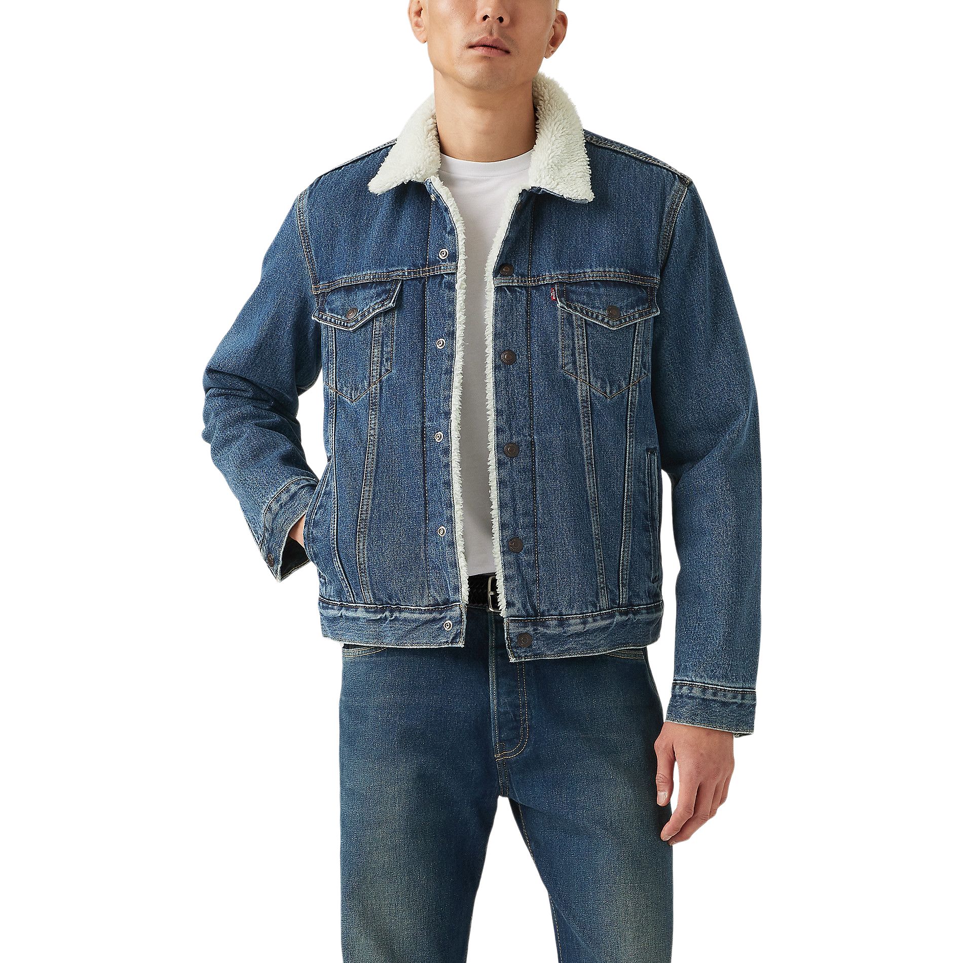 Levi's Men's Sherpa Denim Trucker Jacket