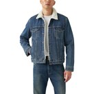 Veste En Jean Pour Homme Doublée Sherpa Polaire - Coupe-Vent Épaisse - Style Camionneur Rétro - Pour Extérieur Et Quotidien