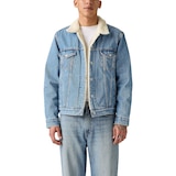 Levi's Men's Sherpa Denim Trucker Jacket Front_Flat