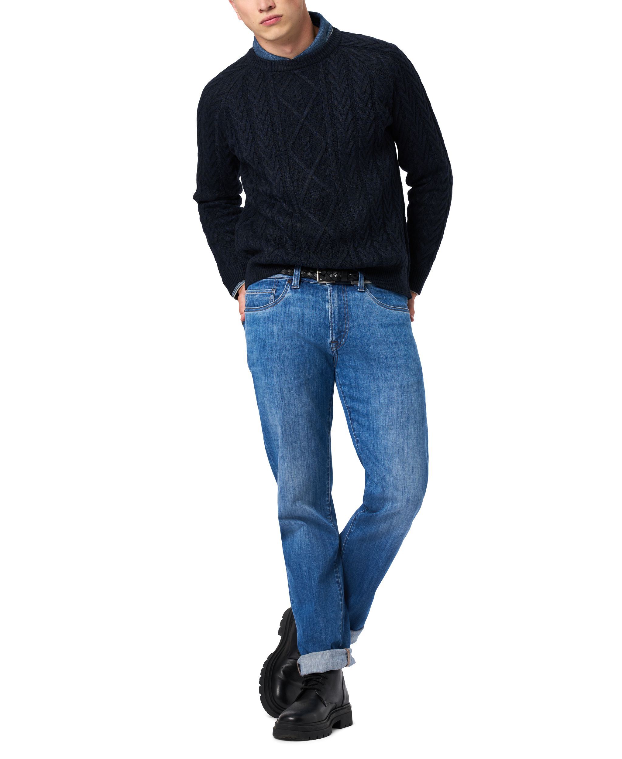 Jean extensible à coupe décontractée et à jambe droite pour hommes, Driven, Buffalo