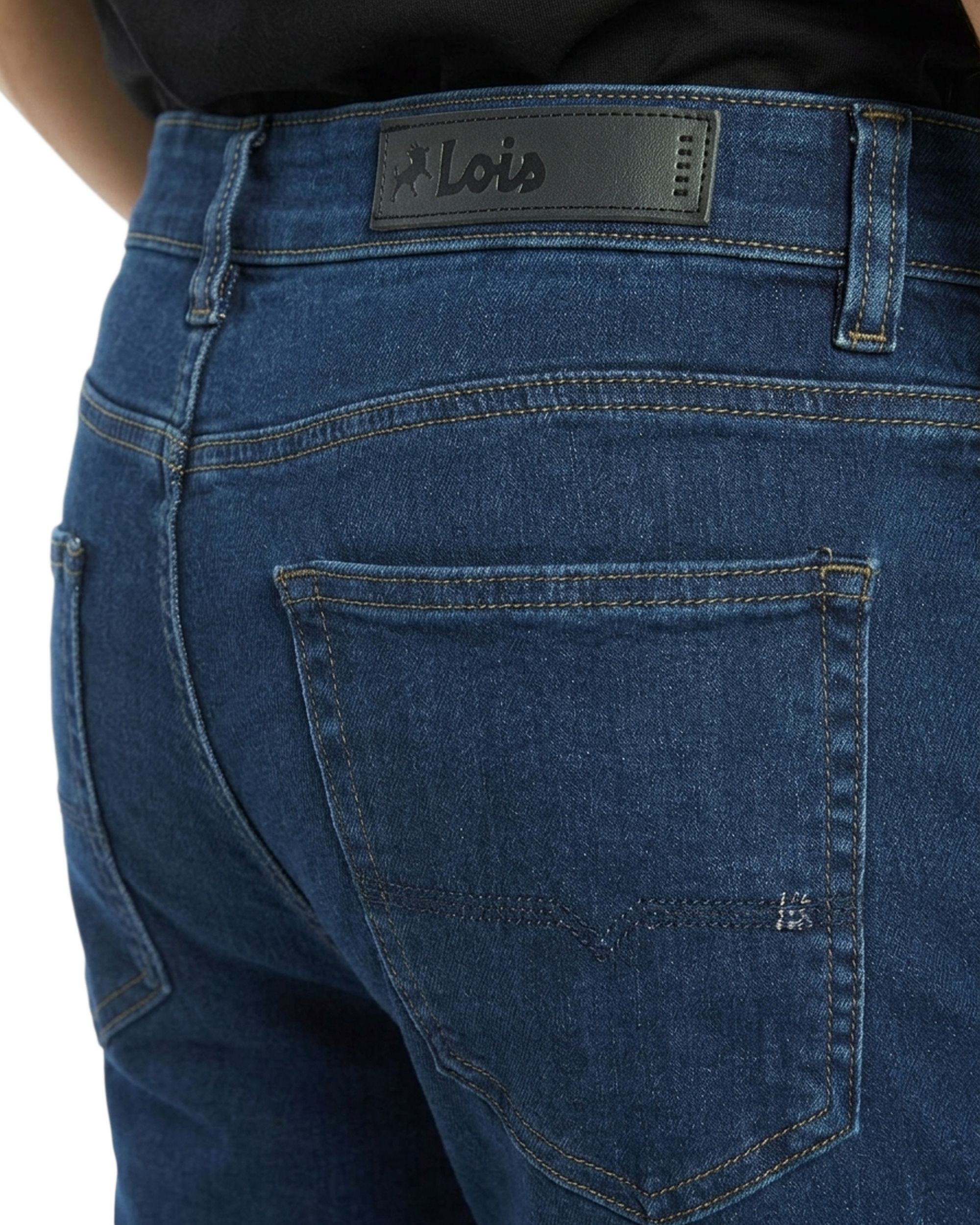 Jean étroit en denim tricoté pour hommes, Brad, Lois