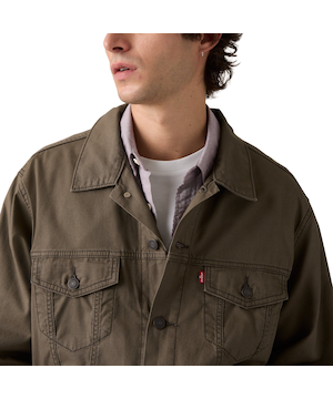 Veste camionneur de coupe décontractée en denim pour hommes, Levi's