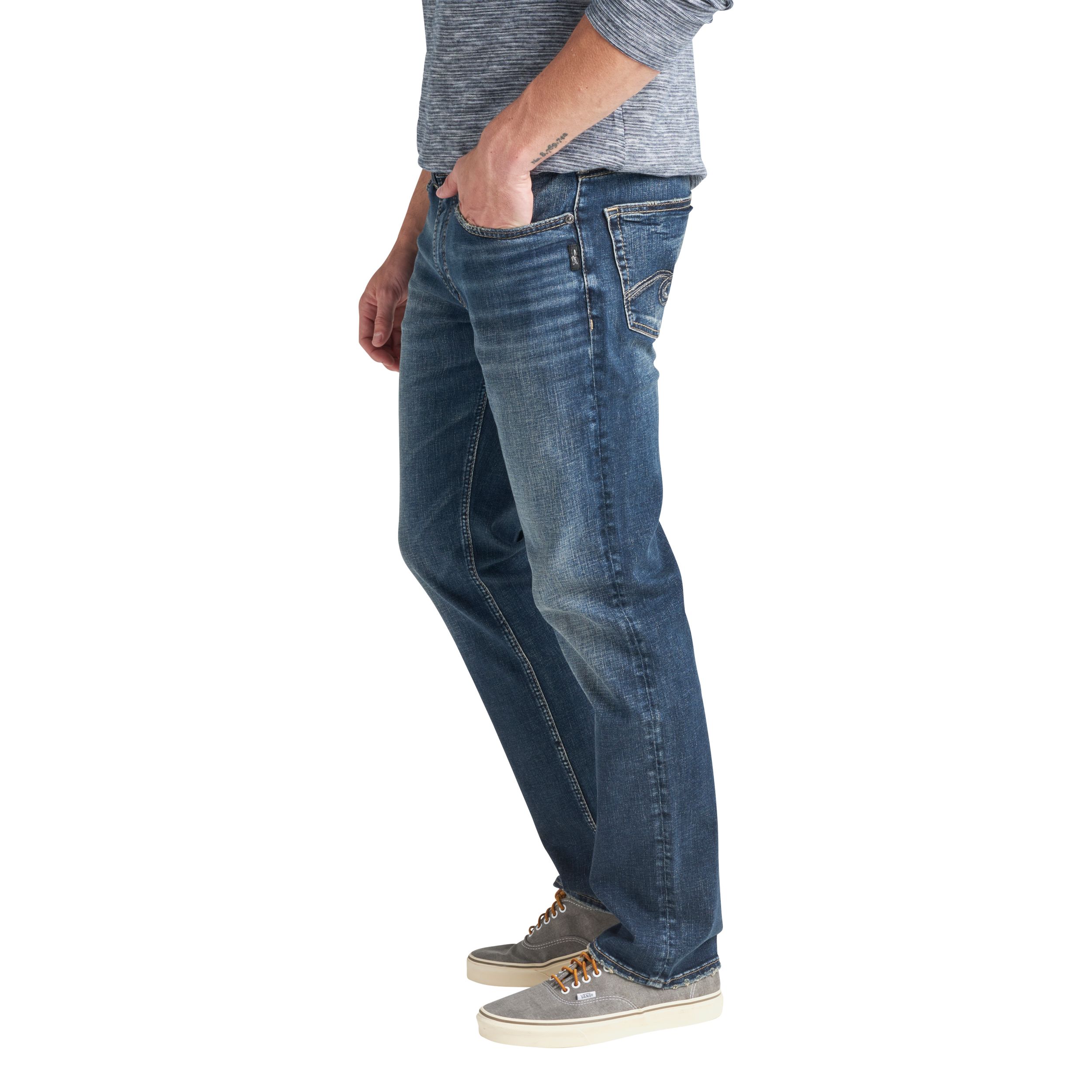 Silver Men's Allan Slim Straight Fit Jeans