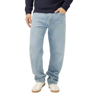 Silver Men's Relaxed Fit Straight Jeans
