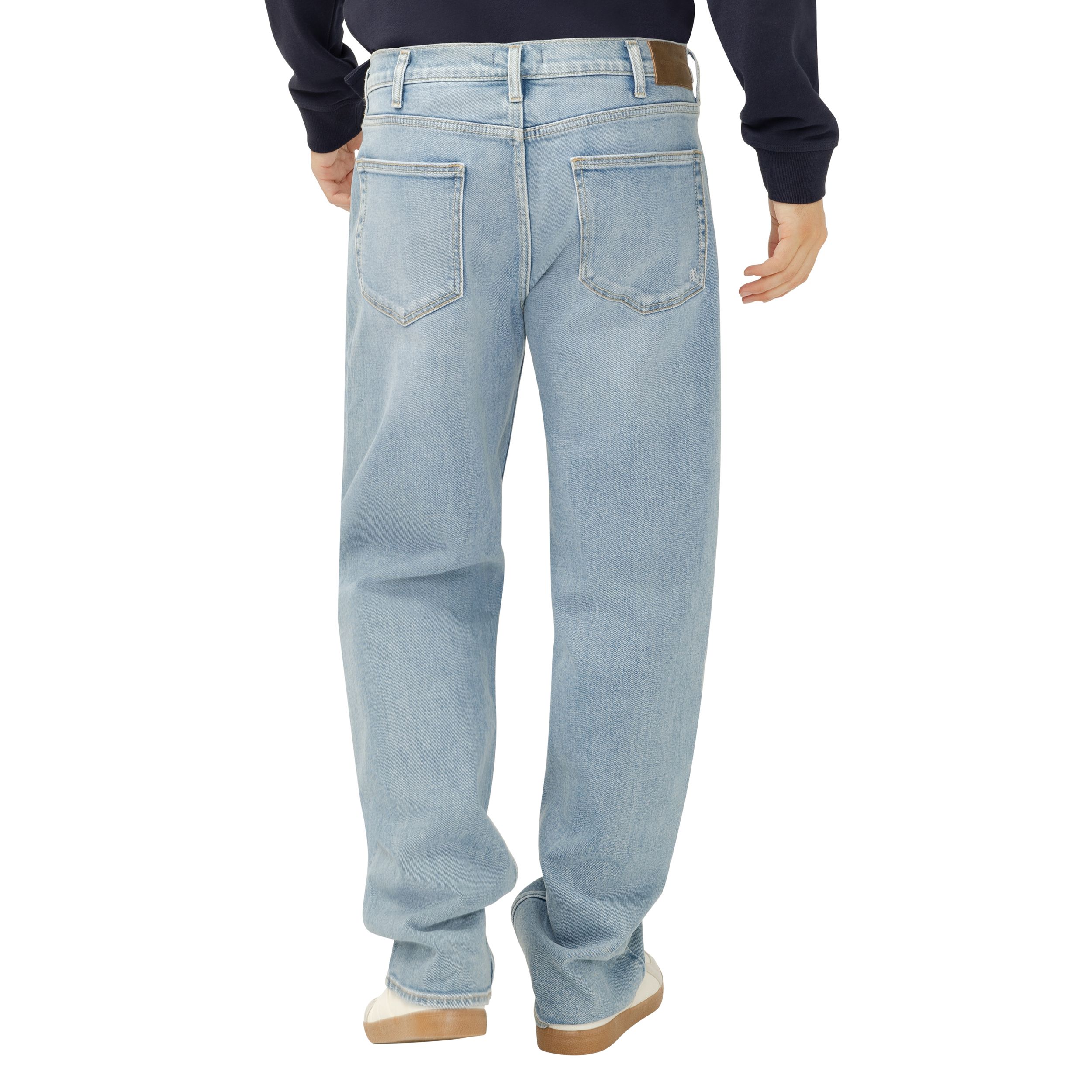 Silver Men's Relaxed Fit Straight Jeans