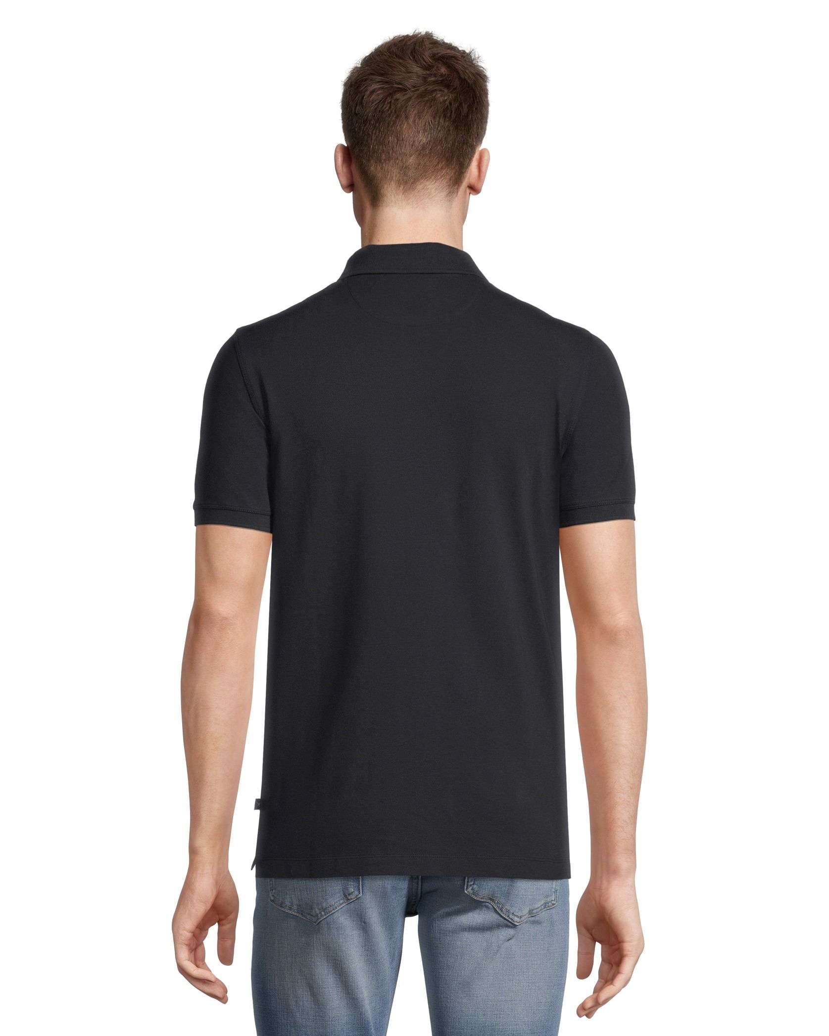 Denver Hayes Men's 50 Wash Modern Fit Stretch Pique Polo Shirt