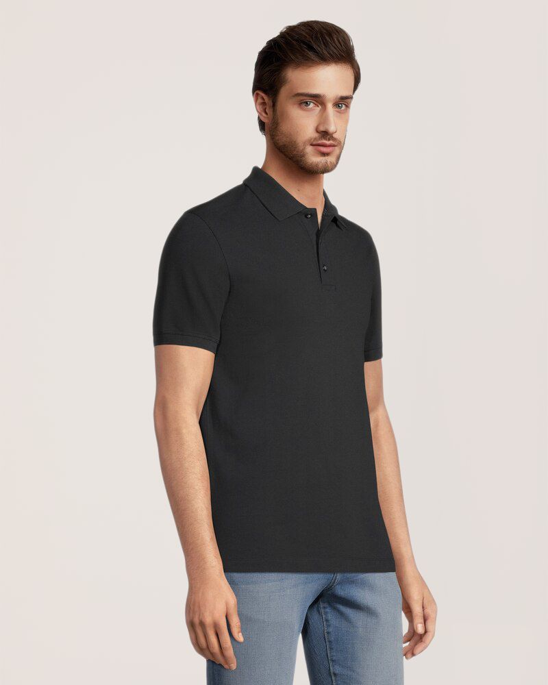 Denver Hayes Men's 50 Wash Stretch Pique Polo - Classic Fit