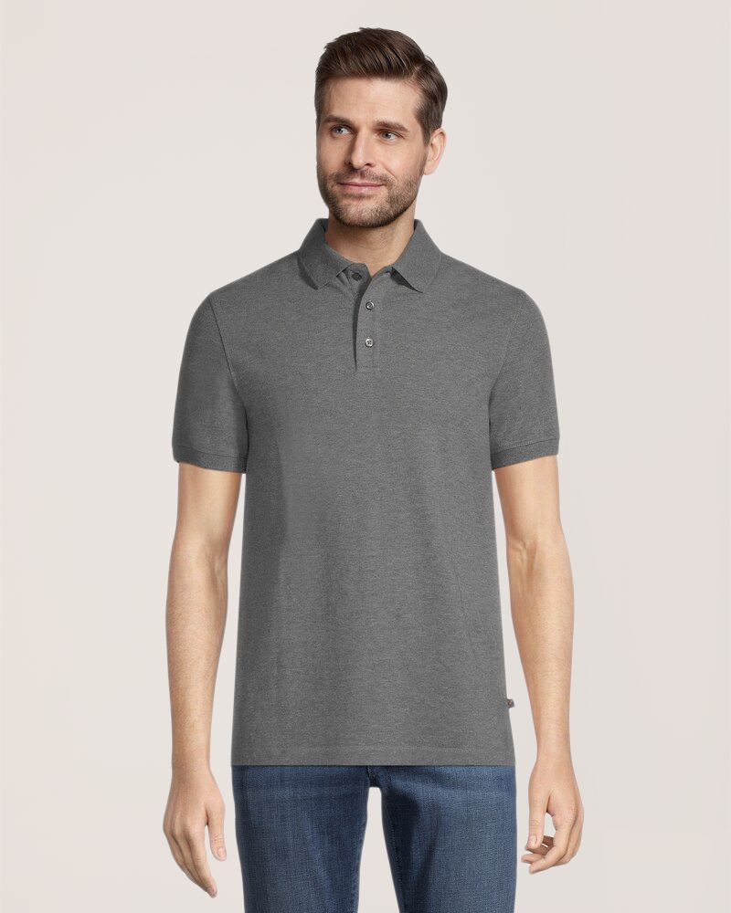 Polo piqué extensible Denver Hayes, pour hommes, 50&nbsp;lavages