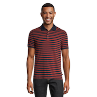 Polo piqué extensible Denver Hayes de coupe moderne 50&nbsp;lavages, pour hommes Front_Flat