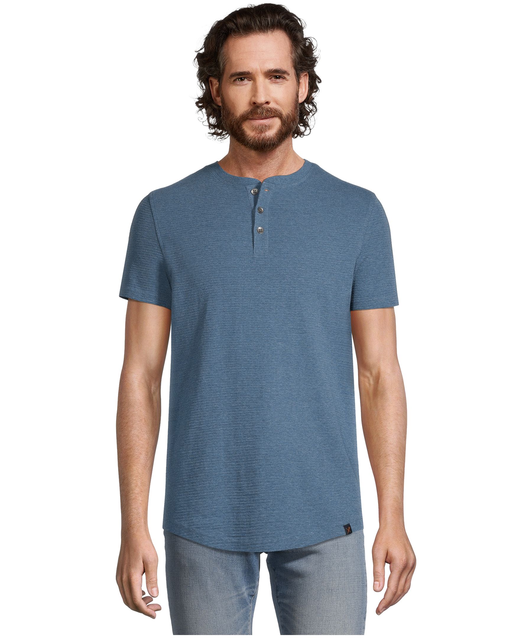 Men's Short Sleeve Modern Fit Ottoman Henley Shirt