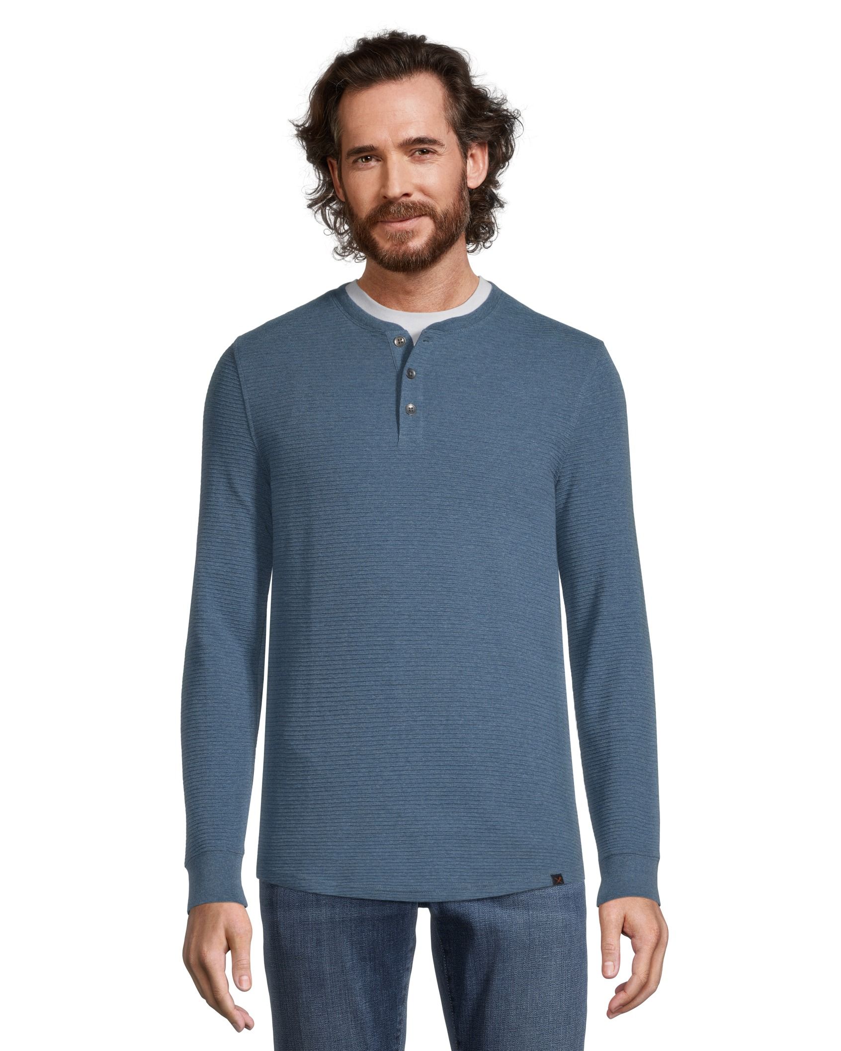 Men's Long Sleeve Modern Fit Ottoman Henley Shirt | Marks